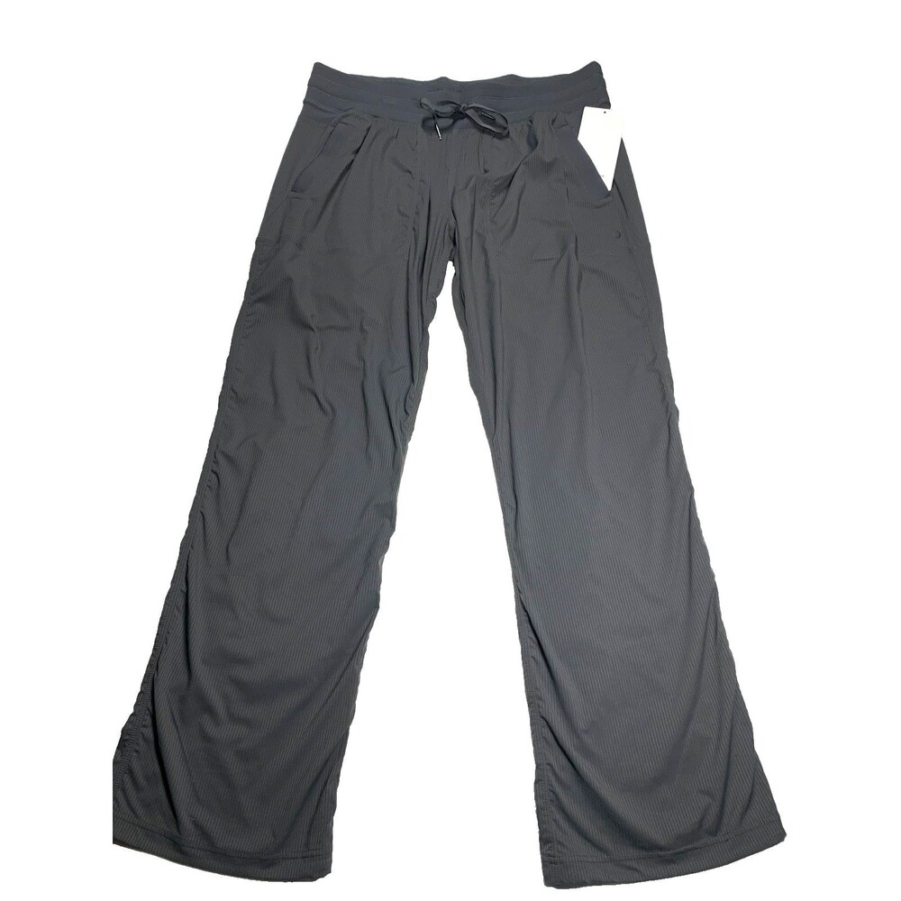 Lululemon Dance Studio Mid-Rise Pant in Gray stripe 14 NWT